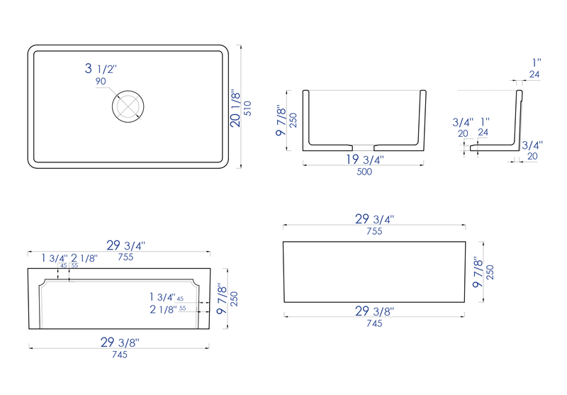 ALFI brand AB3020SB Kitchen Sink