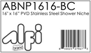 ALFI brand ABNP1616 Shower Niche