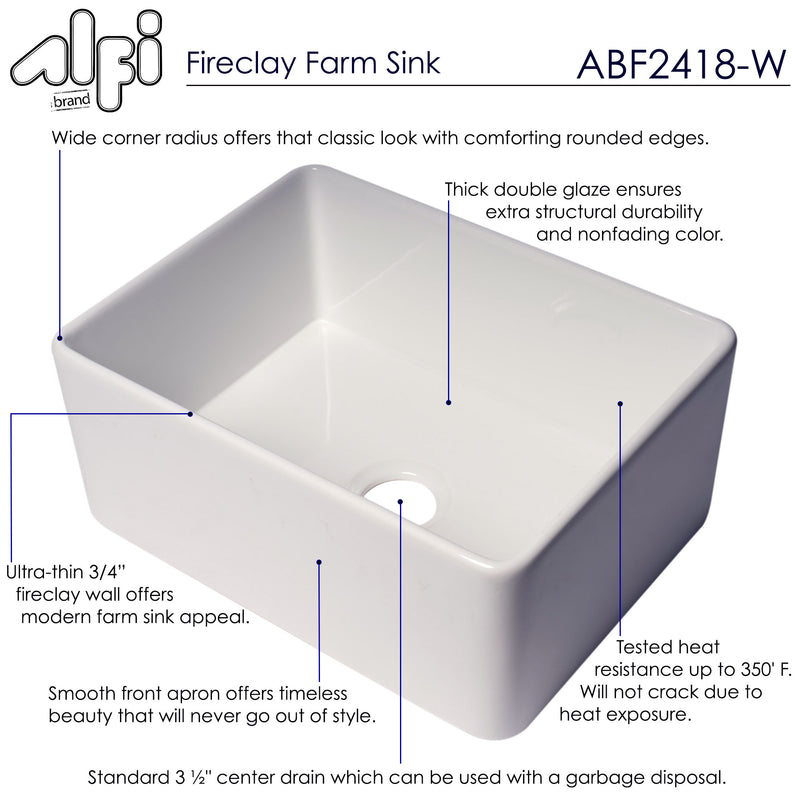 ALFI brand ABF2418 Kitchen Sink