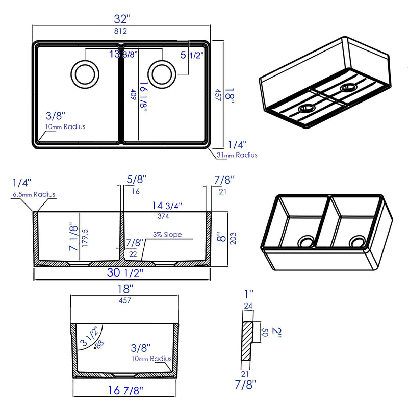 ALFI brand AB512 Kitchen Sink