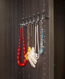 Polished Chrome Screw-Mount Tie Rack