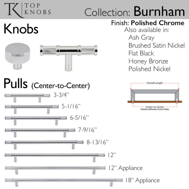 Top Knobs Burnham 8 13/16" Center to Center Bar Pull