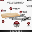 REV A SHELF : Mixer/Appliance Lifting System w/ Shelf Included for Base Cabinets
