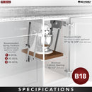 REV A SHELF : Mixer/Appliance Lifting System w/ Shelf Included for Base Cabinets