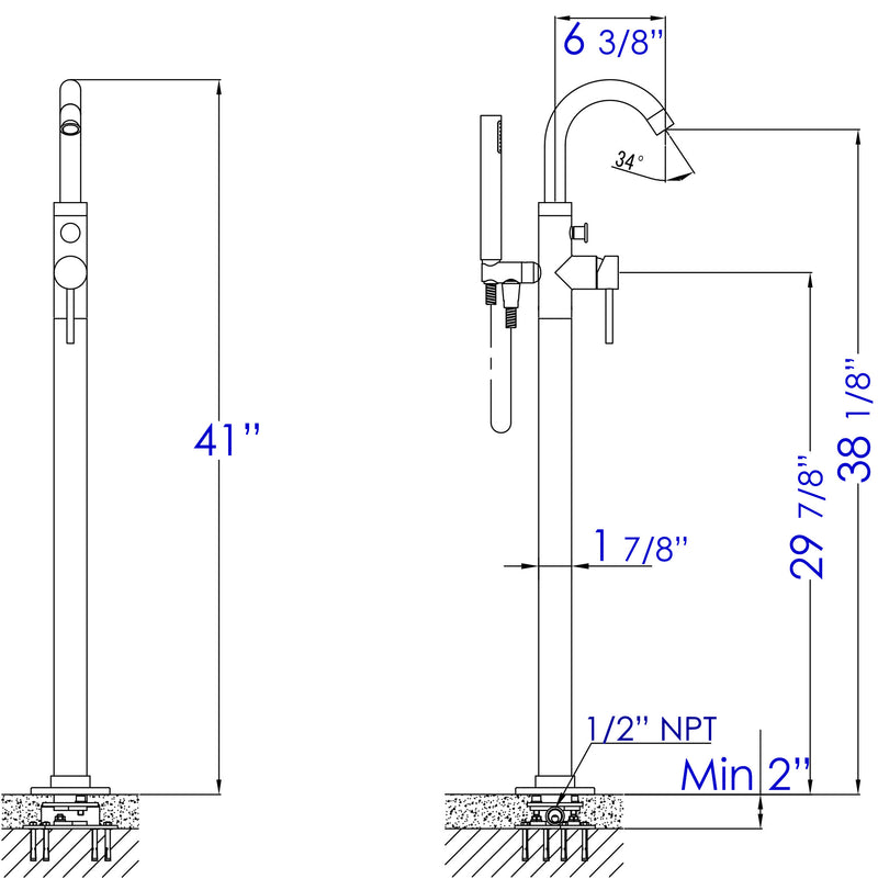 ALFI brand AB2534 Tub Filler