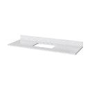 60" Chocolate Chatham Vanity, White Carrara Marble Vanity Top, undermount rectangle bowl