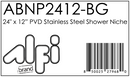 ALFI brand ABNP2412 Shower Niche