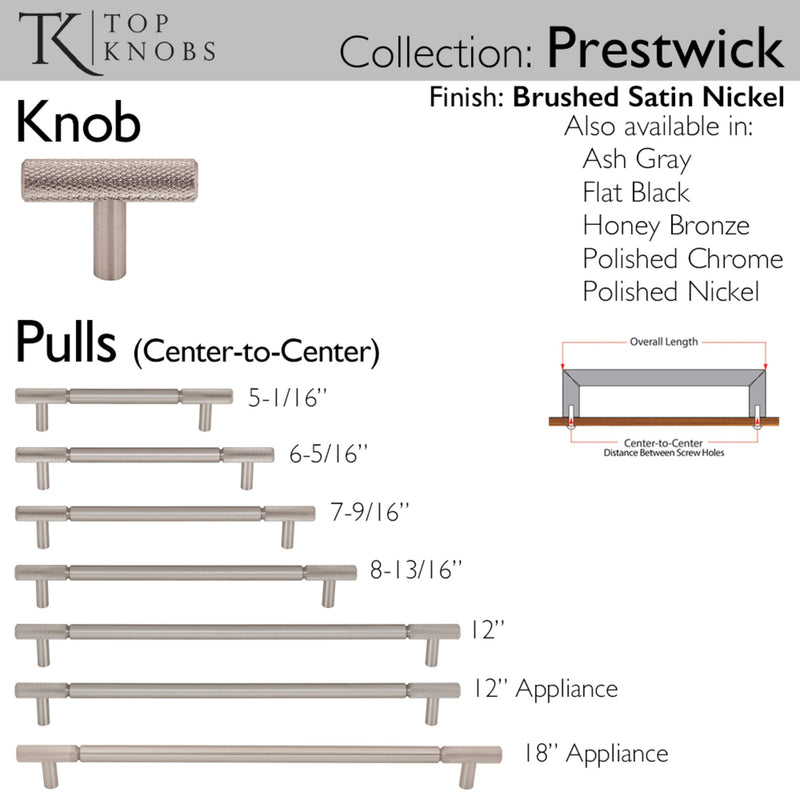 Top Knobs Prestwick 7 9/16" Center to Center Bar Pull