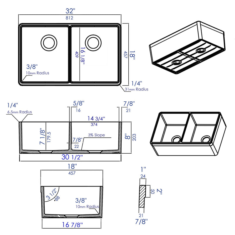 ALFI brand AB512UM Kitchen Sink