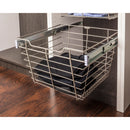 Chrome Closet Pullout Basket with Slides 14"D x 17"W x 6"H