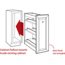 8" Wide 32" Tall "No Wiggle" Soft-close Wall Pullout