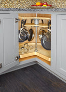 REV A SHELF : Not So Lazy Susan 2-Shelf for Corner Base Cabinets