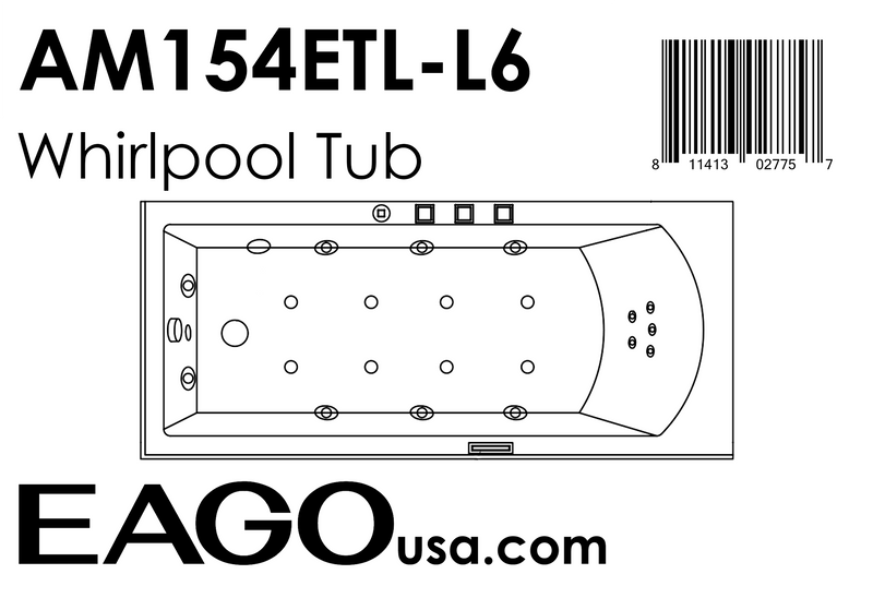 EAGO  Whirlpool Tub