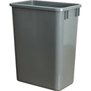 Box of 4 Grey 35 Quart Plastic Waste Containers