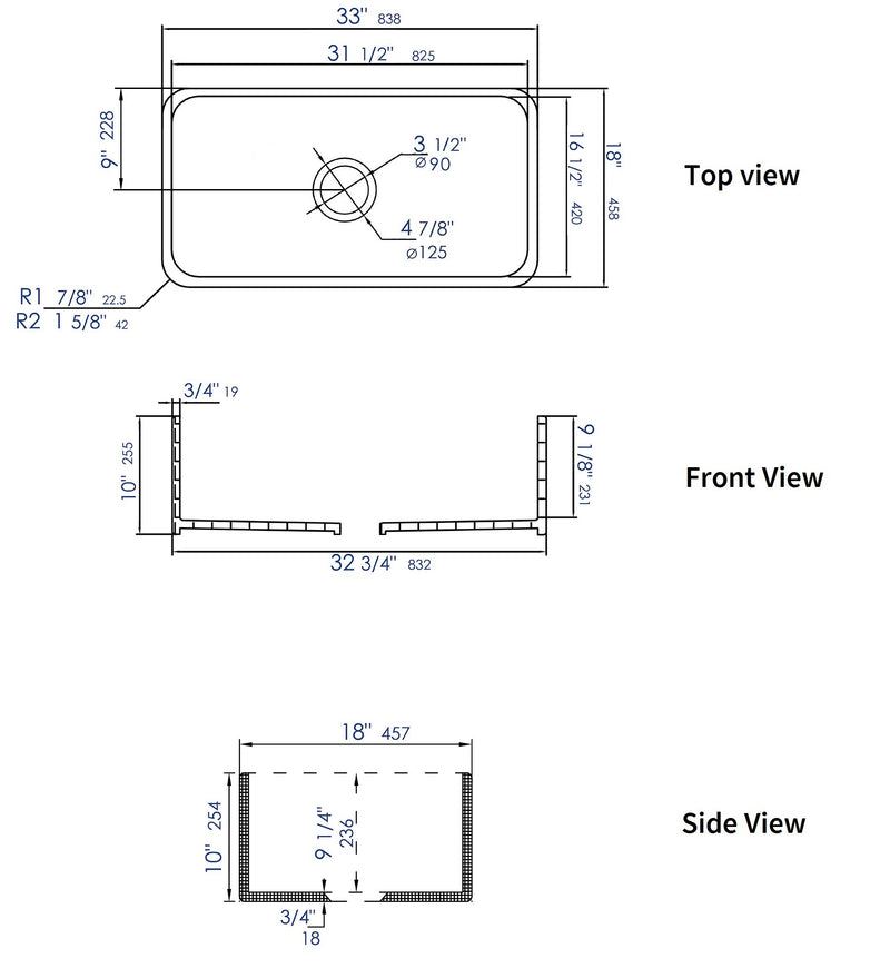 ALFI brand ABF3318S Kitchen Sink