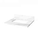 24" Grey Addington Vanity, Calacatta Vienna Quartz Vanity Top, undermount rectangle bowl