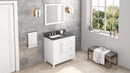 36" White Cade Vanity, left offset