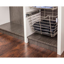 Satin Nickel Closet Pullout Basket with Slides 16"D x 17"W x 6"H