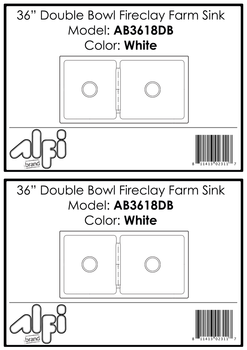 ALFI brand AB3618DB Kitchen Sink