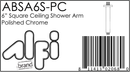 ALFI brand ABSA6S Shower Arm