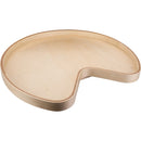 28" Kidney Banded Wood Lazy Susan Shelf with Swivel