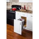 Polished Chrome Single Can Wire Bottom-Mount Trashcan Pullout