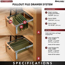 REV A SHELF : File Drawer Kit for Kitchen/Office Cabinet Organization