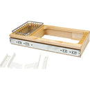 Single White 50 Quart Top-Mount Trashcan Pullout for 12" Opening