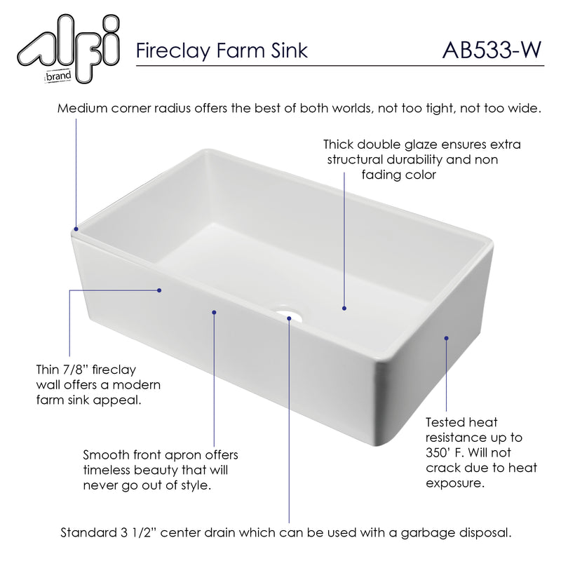 ALFI brand AB533 Kitchen Sink