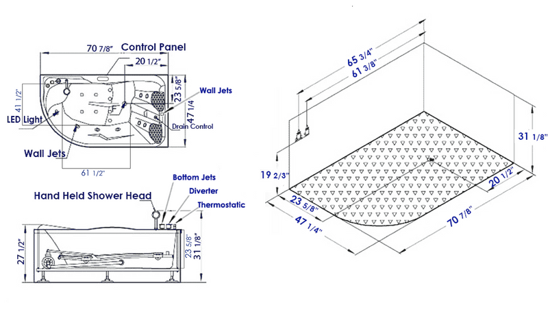 EAGO  Whirlpool Tub