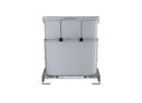 REV A SHELF : Chrome Steel Pullout Waste Container w/ Rear Basket Storage