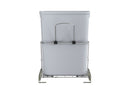 REV A SHELF : Chrome Steel Pullout Waste Container w/ Rear Basket Storage