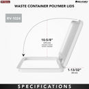REV A SHELF : Metallic Silver Polymer Lid for Rev-A-Shelf® 27 qt. Waste Containers