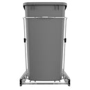 REV A SHELF : Chrome Steel Single 35 qt. Silver Waste Pullout w/ Detachable Storage Basket