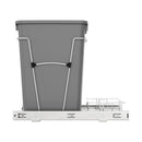 REV A SHELF : Chrome Steel Single 35 qt. Silver Waste Pullout w/ Detachable Storage Basket