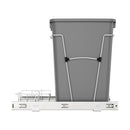 REV A SHELF : Chrome Steel Single 35 qt. Silver Waste Pullout w/ Detachable Storage Basket