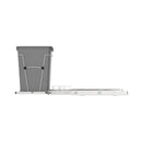 REV A SHELF : Chrome Steel Single 35 qt. Silver Waste Pullout w/ Detachable Storage Basket