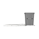 REV A SHELF : Chrome Steel Single 35 qt. Silver Waste Pullout w/ Detachable Storage Basket