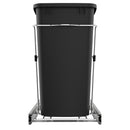REV A SHELF : Chrome Steel Single 35 qt. Black Waste Pullout w/ Detachable Storage Basket