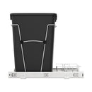 REV A SHELF : Chrome Steel Single 35 qt. Black Waste Pullout w/ Detachable Storage Basket
