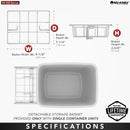 REV A SHELF : Chrome Steel Single 35 qt. Black Waste Pullout w/ Detachable Storage Basket