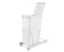 REV A SHELF : White Steel Pullout Waste Container