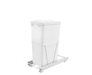REV A SHELF : White Steel Pullout Waste Container