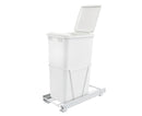 REV A SHELF : White Steel Pullout Waste Container