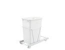 REV A SHELF : White Steel Pullout Waste Container