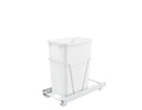 REV A SHELF : White Steel Pullout Waste Container