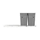 REV A SHELF : Chrome Steel Double 27 qt. Silver Waste Pullout