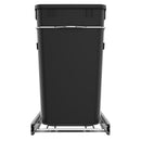 REV A SHELF : Chrome Steel Double 27 qt. Black Waste Pullout
