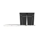 REV A SHELF : Chrome Steel Double 27 qt. Black Waste Pullout