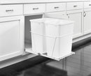 REV A SHELF : White Steel Pullout Waste Containers